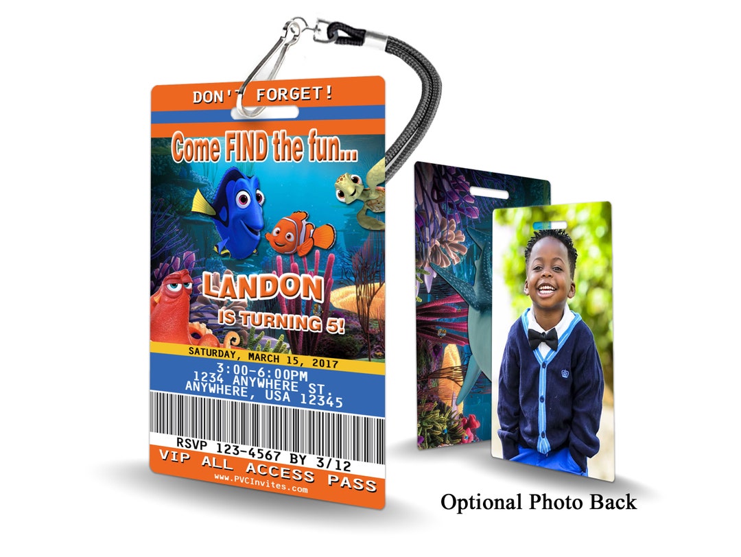 Finding Dory Invitation PLASTIC Finding Dory, Finding Dory Invitation ...