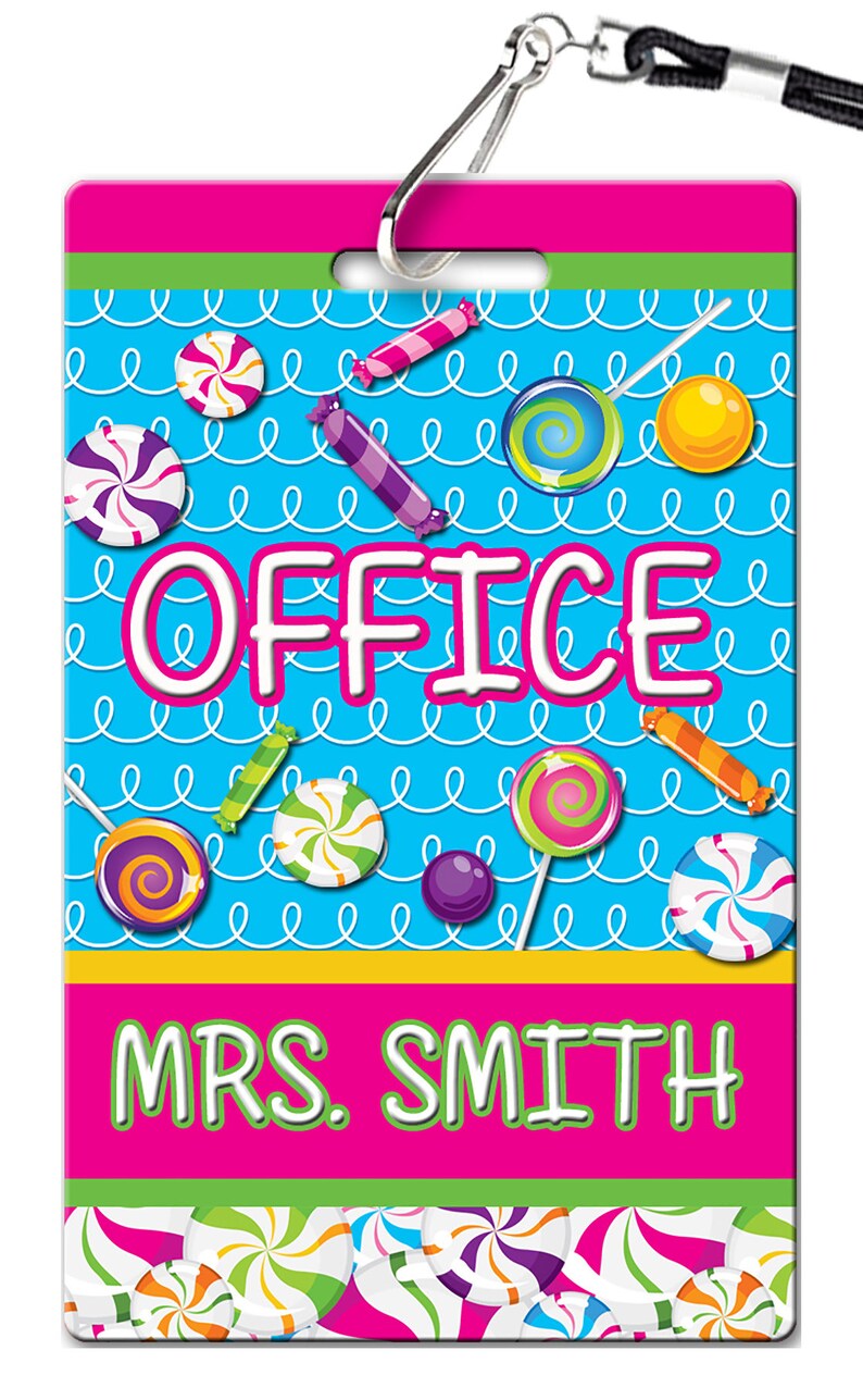 Candy Theme Classroom Hall Passes for Teachers, Personalized, Set of 10 ...