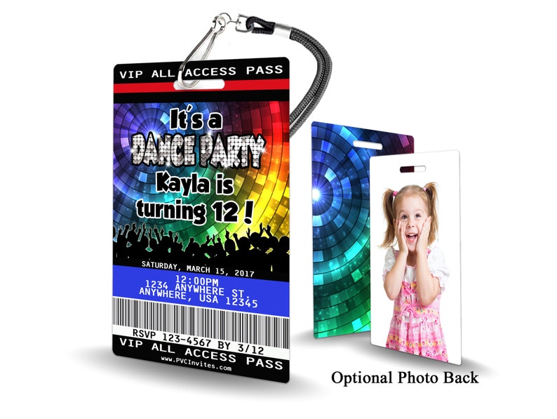 Disco Invitation PLASTIC Disco, Disco Invitation, Birthday Invitation, Birthday Invite, Disco Birthday Invitation SKU-INV076