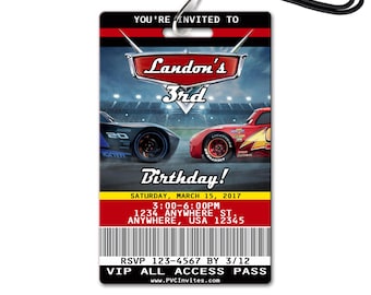 Cars 3 Birthday Invitation PLASTIC Cars 3 Birthday, Cars 3 Birthday Invitation, Birthday Invite, Cars 3 Birthday, Cars 3