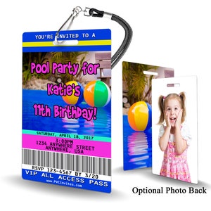 Pool Birthday Invitation PLASTIC Pool Birthday, Pool Birthday Invitation, Birthday Invite, Pool Birthday, Pool