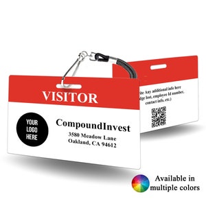 Visitor Badge - Office ID, Business Entry Pass, Guest ID Badge office badge, customized office id card, simple visitor badge, office visitor