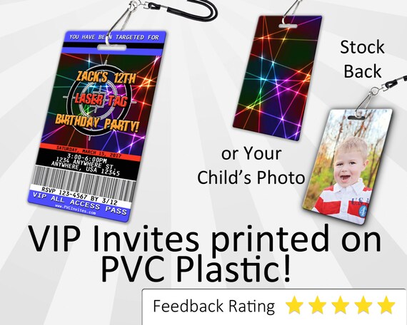 laser tag birthday invitation