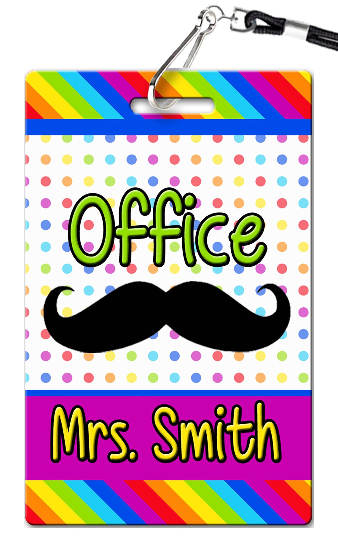 Mustache Theme Classroom Hall Passes for Teachers | Etsy