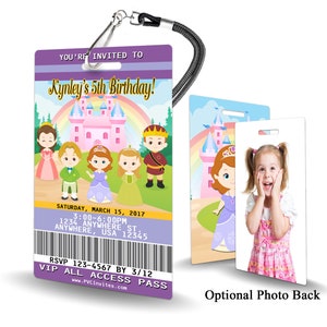 Sofia the First Birthday Invitation PLASTIC Sofia the First Birthday, Sofia the First Birthday Invitation, Birthday Invite, Sofia the First