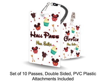 Composition Book Theme Classroom Hall Passes for Teachers, Personalized ...