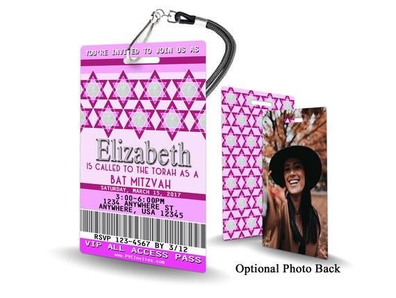 Bat Mitzvah Birthday Invitation PLASTIC Bat Mitzvah Birthday, Bat Mitzvah Birthday Invitation, Birthday Invite, Bat Mitzvah Birthday,