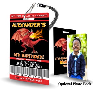 Dragon Birthday Invitation PLASTIC Dragon Birthday, Dragon Birthday Invitation, Birthday Invite, Dragon Birthday, Dragon