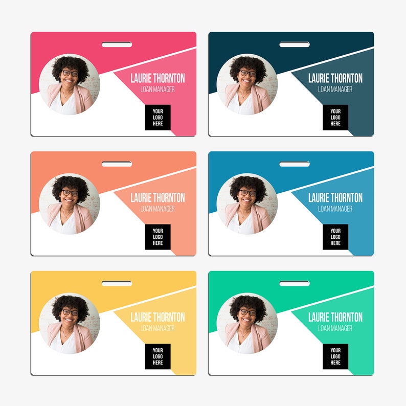 Modern Staff Badge ID Card, Custom ID Badge, Design Your Own Id Card ...