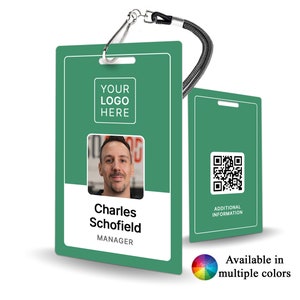 Personalized Office Staff ID Badge - custom employee identification card, corporate badge, personalized staff card