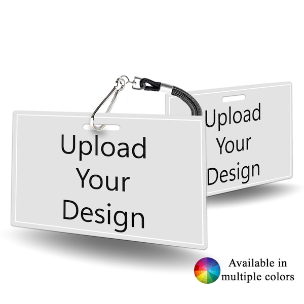 Upload your own design, custom ID badge, design your own id card, plastic badge, office badge, customized office id card