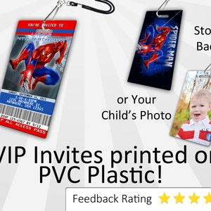 Spiderman Invitation PLASTIC Spiderman, Spiderman Invitation, Birthday Invitation, Birthday Invite, Spiderman Birthday Invitation bild 5