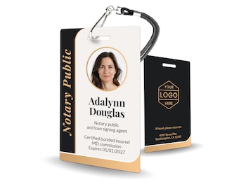 Personalized Notary Badge - Custom Design