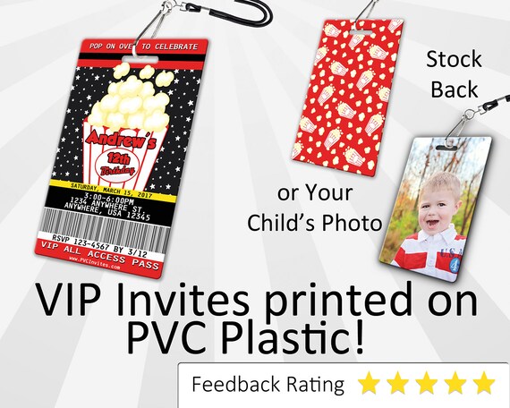 Popcorn Birthday Invitation Plastic Popcorn Birthday Popcorn Etsy