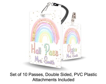 Composition Book Theme Classroom Hall Passes for Teachers, Personalized ...