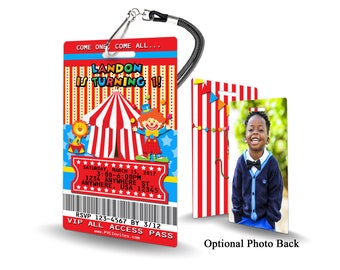 Circus Carnival Birthday Invitation PLASTIC Circus Carnival Birthday, Circus Carnival Birthday Invitation, Birthday Invite, Circus Carnival