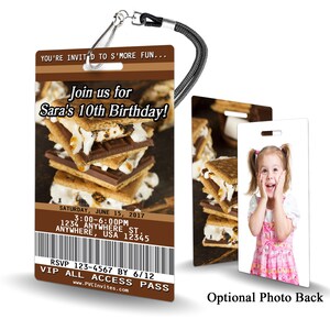 S'mores Birthday Invitation PLASTIC S'mores Birthday, S'mores Birthday Invitation, Birthday Invite, S'mores Birthday, S'mores