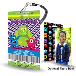 Monsters Birthday Invitation PLASTIC Monsters Birthday, Monsters Birthday Invitation, Birthday Invite, Monsters Birthday, Monsters