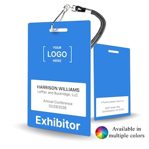 Customized Exhibitor ID Badge - Event Access Pass - Etsy