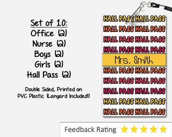 Crayons Theme Classroom Hall Passes for Teachers | Etsy