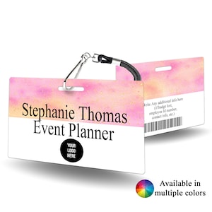 Pretty Staff Badge - staff badge, elegant design, beautiful ID, stylish badge design your own id card, plastic badge, customized office id