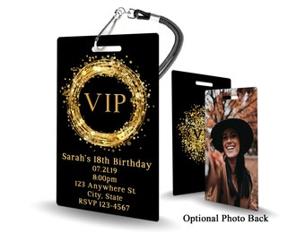 VIP Birthday Invitation PLASTIC VIP Birthday, Vip Birthday Invitation, Birthday Invite, V. I. P. Birthday, V.I.P.