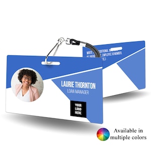 Modern Staff Badge ID Card, custom ID badge, design your own id card, plastic badge, office badge, customized office id card, modern staff