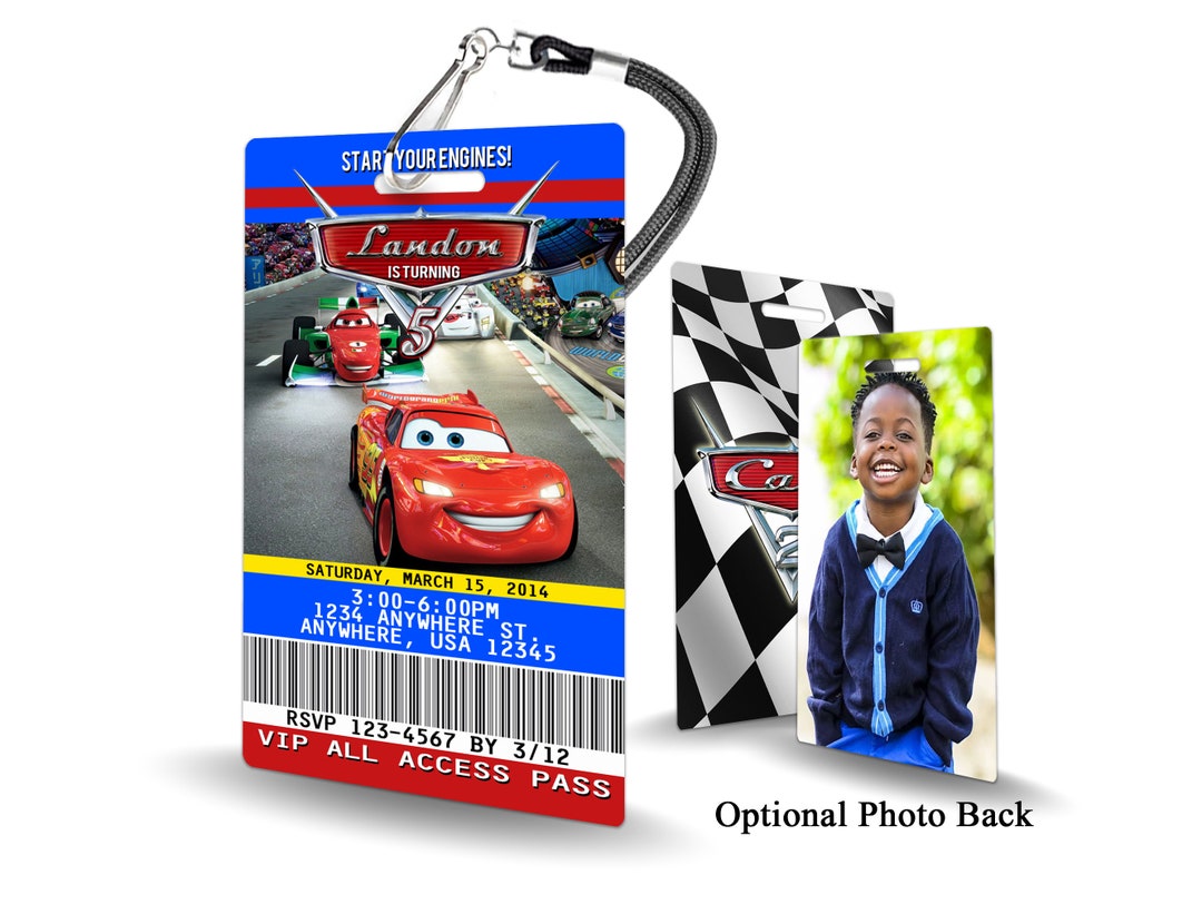 Cars 2 Birthday Invitation PLASTIC Cars 2 Birthday, Cars 2 Birthday