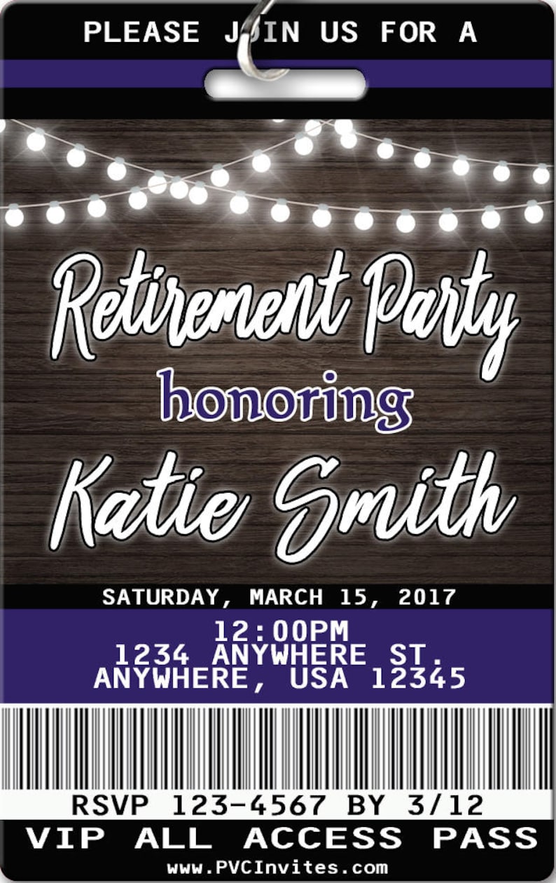 Invite Retirement Invitation Retirement Retirement party Retirement Invitation PLASTIC Retirement