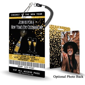 New Years Invitation PLASTIC New Years, New Years Invitation, Invite, New Years party, New Years