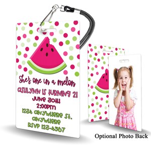 Watermelon Birthday Invitation PLASTIC Watermelon Birthday, Watermelon Birthday Invitation, Birthday Invite, Watermelon Birthday, Watermelon