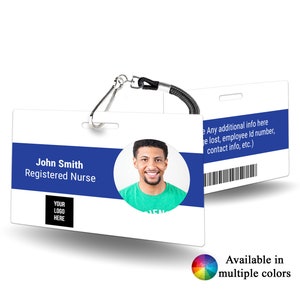 Clean Design Office Badge - office badge, clean badge, design badge, ID badge, plastic badge, customizable badge, professional badge, custom
