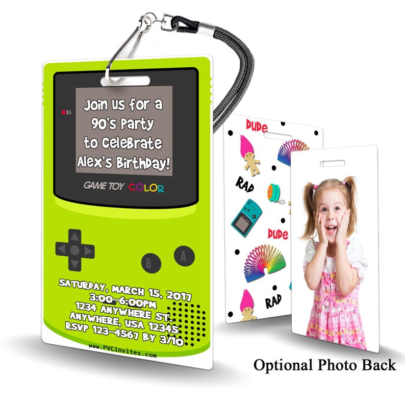 90's Birthday Invitation PLASTIC 90's Birthday, 90's Birthday Invitation, Birthday Invite, 90's Birthday, 90's image 1
