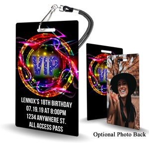 VIP Pass Birthday Invitation PLASTIC VIP Pass Birthday, Vip Pass Birthday Invitation, Birthday Invite, Vip Pass Birthday, Vip Pass