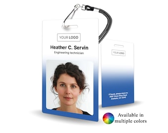 Personalized Employee ID Card - corporate staff identification, professional portrait badge