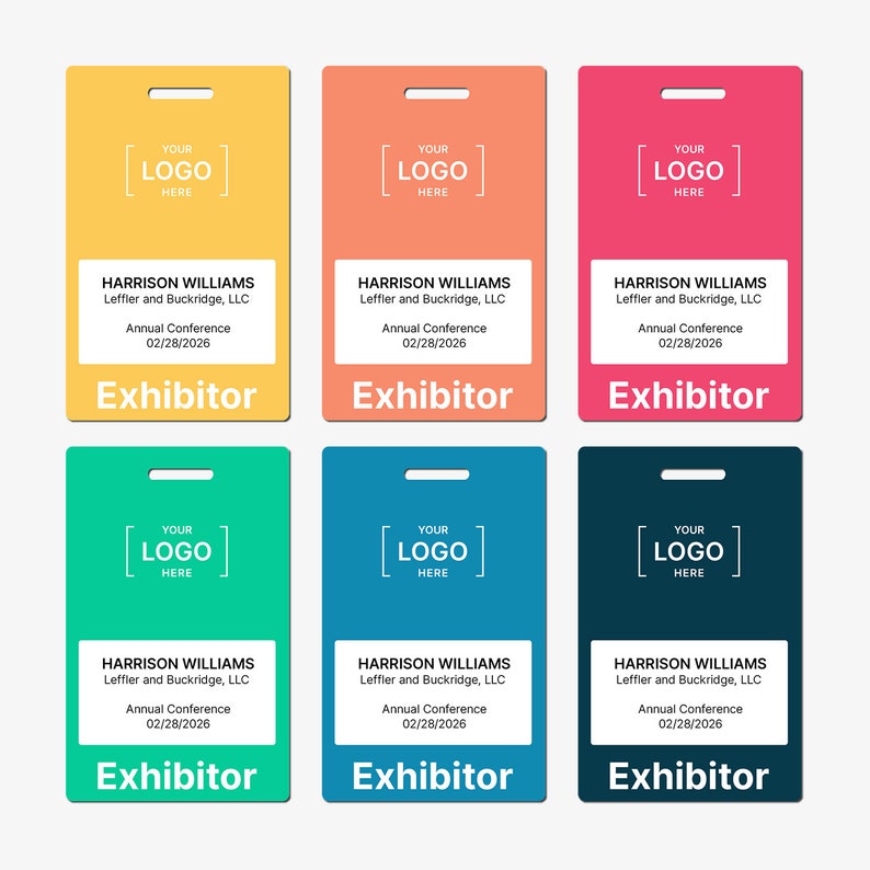 Customized Exhibitor ID Badge - Event Access Pass - Etsy