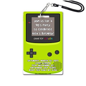 90's Birthday Invitation PLASTIC 90's Birthday, 90's Birthday Invitation, Birthday Invite, 90's Birthday, 90's image 2