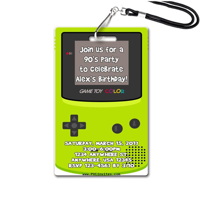 90's Birthday Invitation PLASTIC 90's Birthday, 90's Birthday Invitation, Birthday Invite, 90's Birthday, 90's image 2