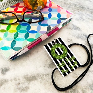 Boxwood Wreath Theme Classroom Hall Passes for Teachers, Personalized ...