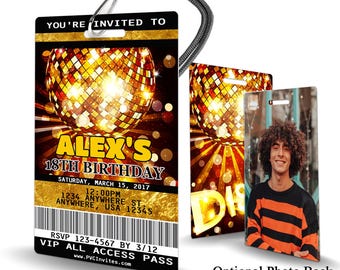 Disco Ball Birthday Invitation PLASTIC Disco Ball Birthday, Disco Ball Birthday Invitation, Birthday Invite, Disco Ball Birthday, Disco Ball