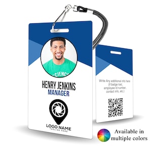 Personalized Office Badge with Photo - Customizable ID Badge for Professional Wear - Corporate Badge with Custom Design Options