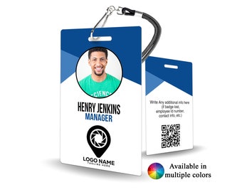 Personalized Office Badge with Photo - Customizable ID Badge for Professional Wear - Corporate Badge with Custom Design Options