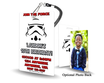 Star Wars Invitation PLASTIC Star Wars, Star Wars Invitation, Birthday Invitation, Birthday Invite, Star Wars Birthday Invitation