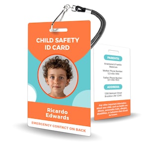 Child ID Badge - Safety ID, Customizable