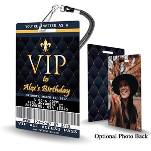 VIP Pass Birthday Invitation PLASTIC VIP Pass Birthday, Vip Pass Birthday Invitation, Birthday Invite, Vip Pass Birthday, Vip Pass