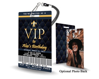 VIP Pass Birthday Invitation PLASTIC VIP Pass Birthday, Vip Pass Birthday Invitation, Birthday Invite, Vip Pass Birthday, Vip Pass