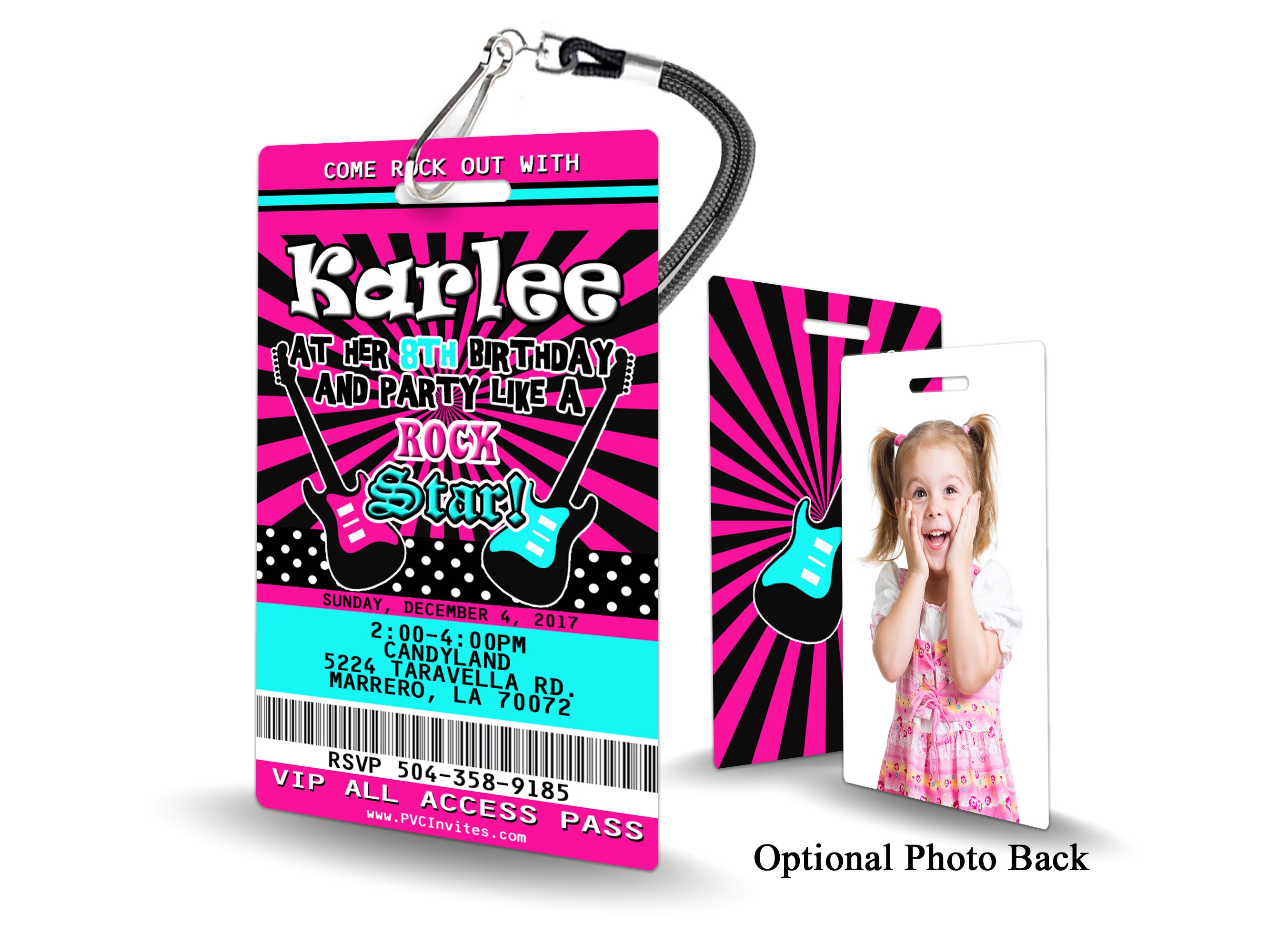 Rockstar Birthday Invitation PLASTIC Rockstar Birthday, Rockstar Birthday Invitation, Birthday Invite, Rockstar Birthday, Rockstar