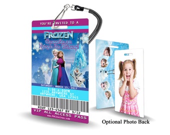 Frozen Invitation PLASTIC Frozen, Frozen Invitation, Birthday Invitation, Birthday Invite, Frozen Birthday Invitation