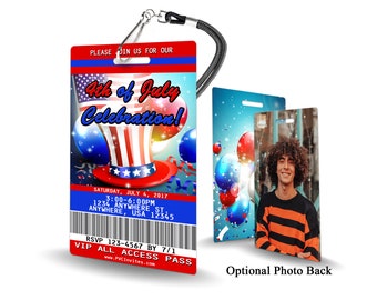 4th of July Invitation PLASTIC 4th of July, 4th of July Invitation, invitation, Invite, 4th of July Invitation SKU-INV109