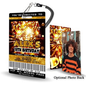 Disco Ball Birthday Invitation PLASTIC Disco Ball Birthday, Disco Ball Birthday Invitation, Birthday Invite, Disco Ball Birthday, Disco Ball